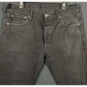 Levis 501 XX Jeans Mens 36x32 Black Button Fly Straight Leg Classic Denim XX